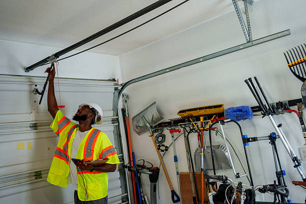 Professional Garage Door Panel Replacement technician working in Sheridan, IL